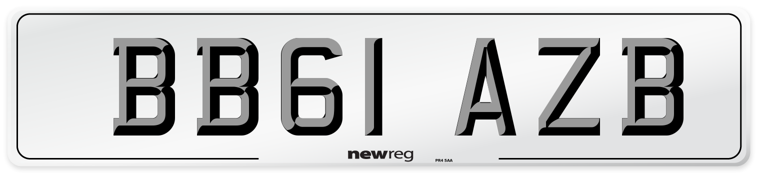 BB61 AZB Number Plate from New Reg